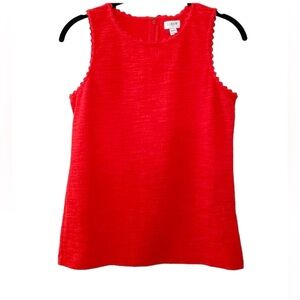 J. Crew Red Boxy Sleeveless Tank Top, Size S